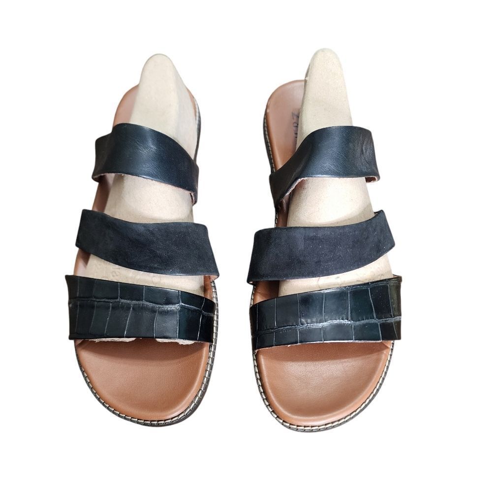 Naturalizer Kellie sandals black leather slude sandals 9.5
